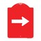Signmission Designer Series Sign-Arrow Green, Red & White Aluminum Architectural Sign, 18" x 24", RW-1824-24337 A-DES-RW-1824-24337 - alternate 1